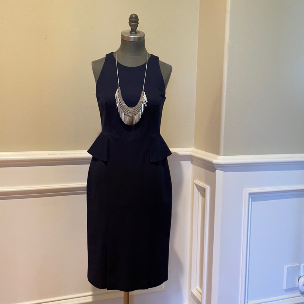 Banana Republic Navy Peplum Sheath Dress